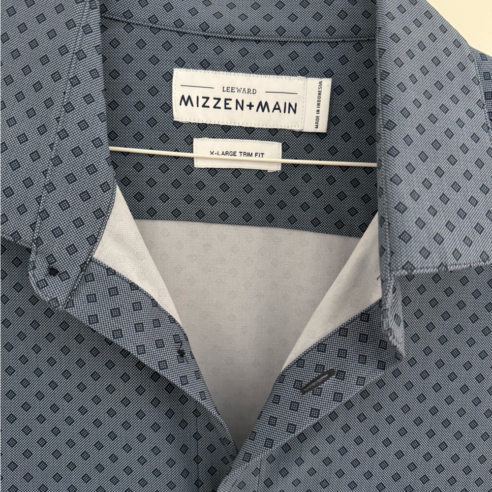 Mizzen+Main Men's Dress Shirt Size XL Trim